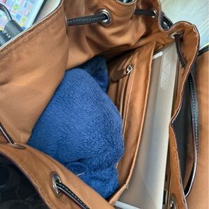 Sleek Black Coach signature Laptop Bag with Durable Design